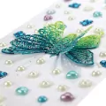 Kryształki samoprzylepne motyl 3D 75x60mm 82szt - tantis.pl