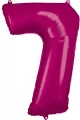 Balon foliowy cyfra 7 różowa 57x86cm - tantis.pl