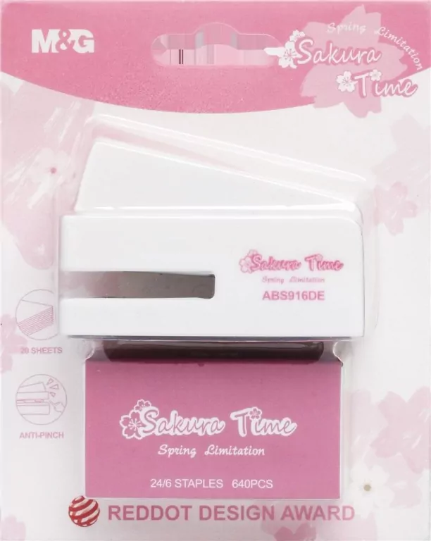 Zszywacz mini Sakura 24/6 20 kartek M&G - tantis.pl