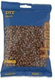 Hama Midi Koraliki w woreczku 3000 brązowe - tantis.pl