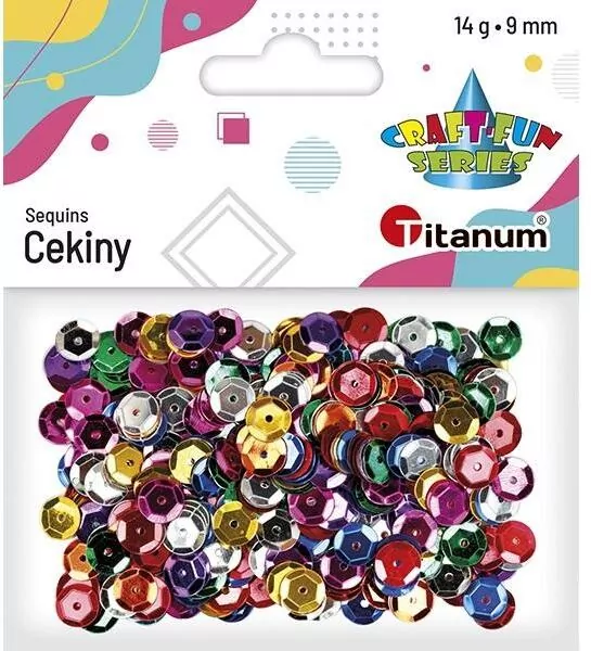 Cekiny okrągłe 9mm mix 14g - tantis.pl