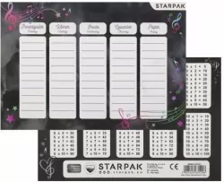 Plan lekcji z tabliczką mnożenia Music