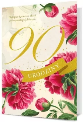 Karnet B6: Urodziny 90 Kobieta