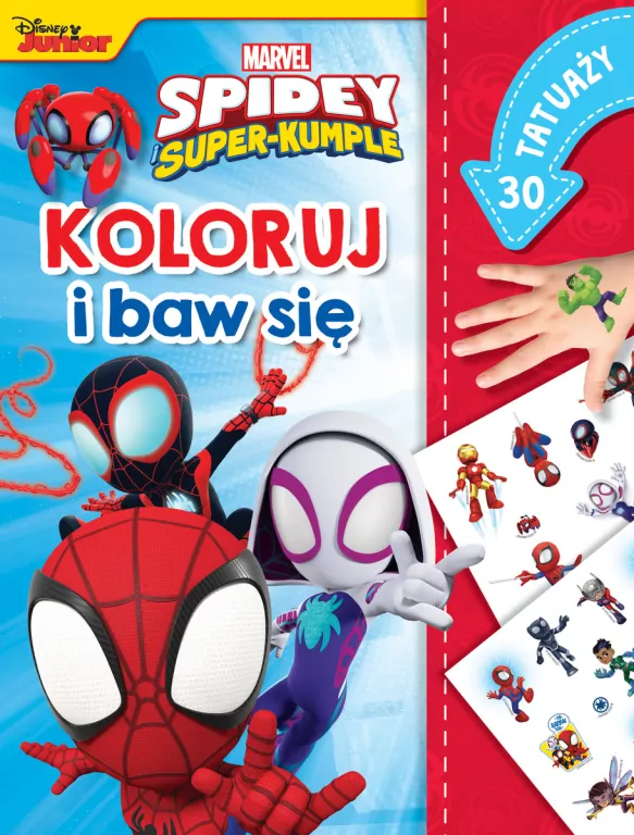 Marvel Spidey i Super-kumple. Koloruj i baw się. 30 tatuaży - tantis.pl