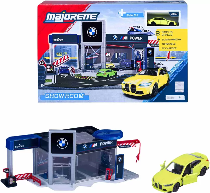 Majorette BMW Showroom + 1 auto - tantis.pl