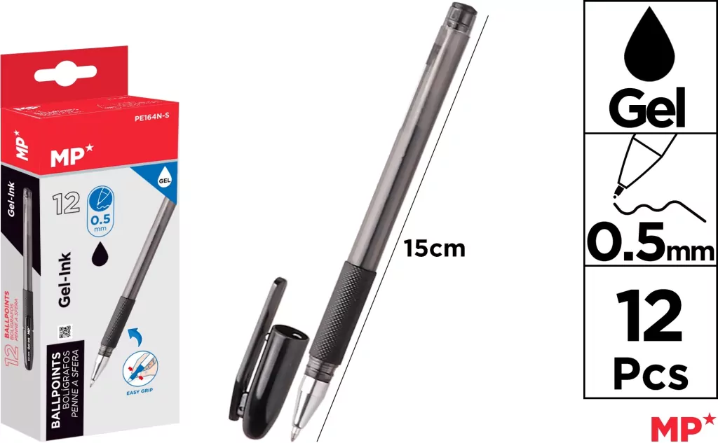 Długopis żelowy czarny 0.5mm - tantis.pl