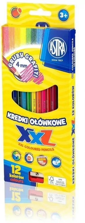 Kredki ołówkowe heksagonalne. 12 kolorów - tantis.pl