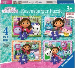 Ravensburger. Puzzle 4w1. Koci Domek Gabi