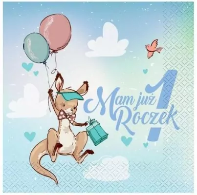 Serwetki Roczek - Kangurek 33 x 33cm