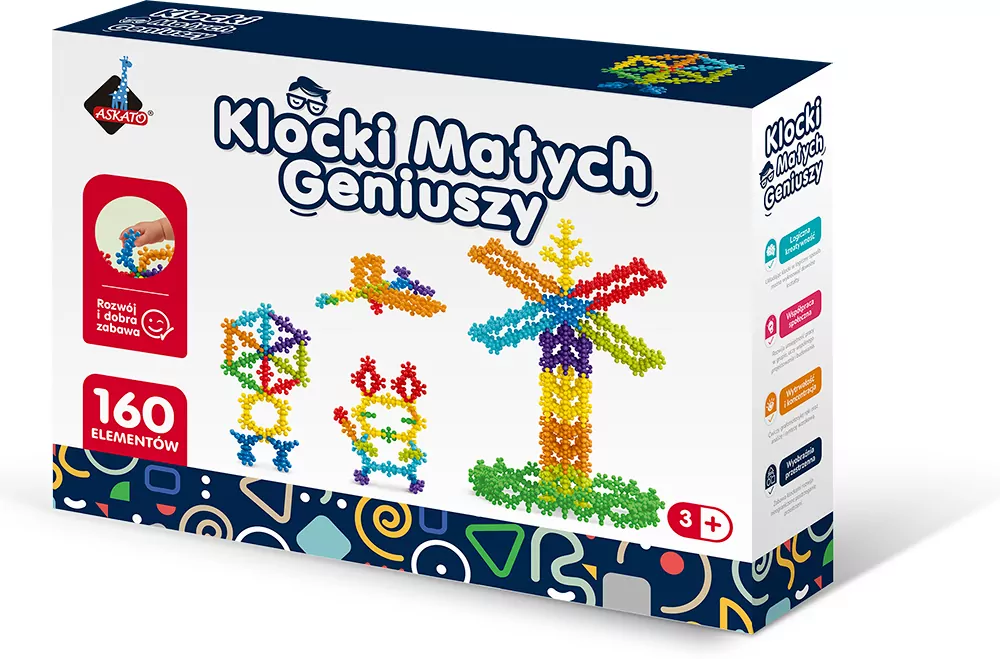 Klocki małych geniuszy kwiatki kulki 160el - tantis.pl