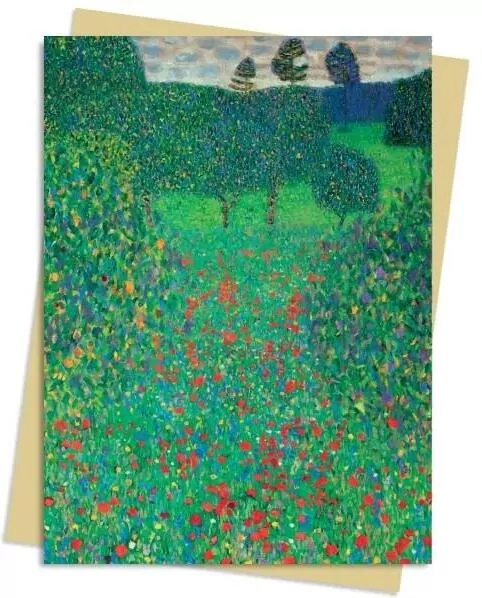 Karnet B6 Pole maków Gustav Klimt - tantis.pl