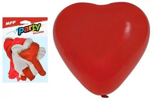 Balon dmuchany serce 30cm 12 szt MIX - tantis.pl