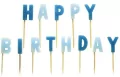 Zestaw świeczek happy birthday niebieskie - tantis.pl