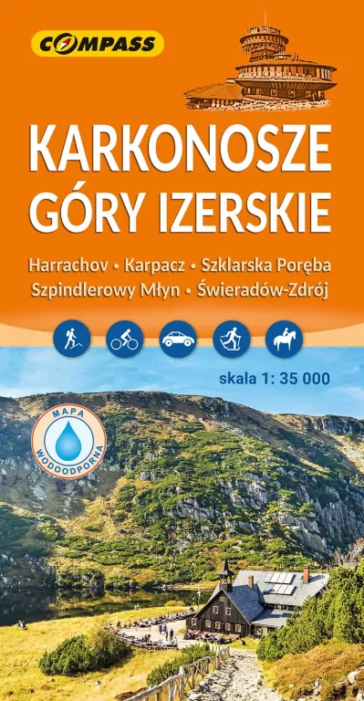 Mapa tur. - Karkonosze, Góry Izerskie laminowana - tantis.pl
