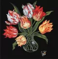Malowanie po numerach - Eleganckie tulipany 40x40 - tantis.pl