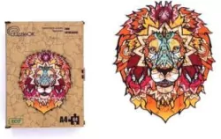 Puzzle drewniane eko. Lew afrykański A3