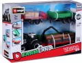 Tractor Gift Set Valtra + 3 trailers 10cm BBURAGO - tantis.pl