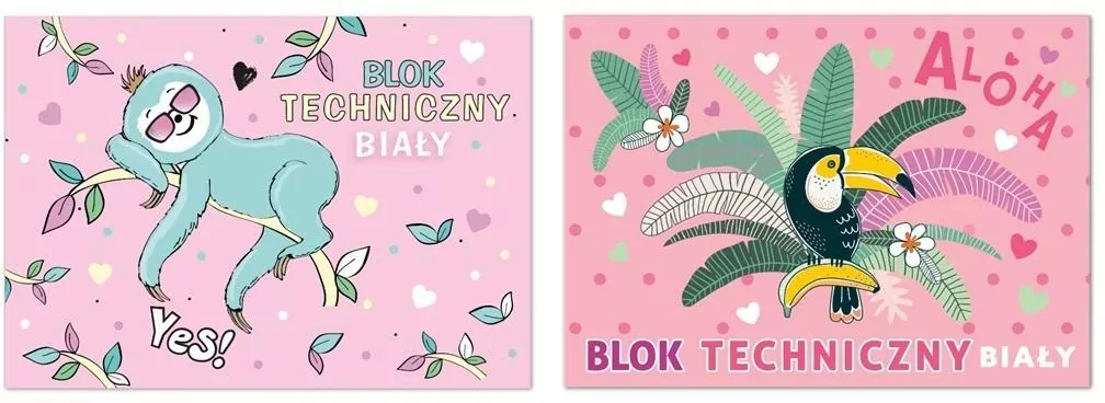 Blok techniczny A4/10K biały dziewczynka - tantis.pl