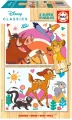 Puzzle drewniane 2x16 Król Lew Bambi - tantis.pl