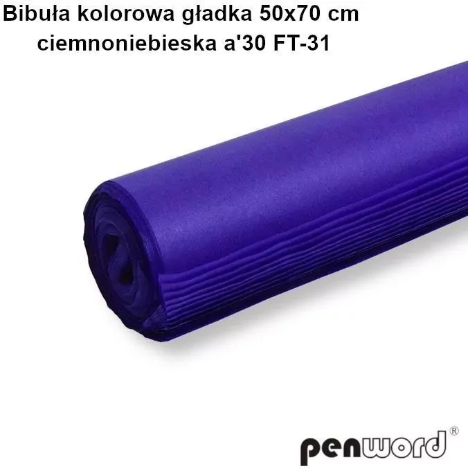 Bibuła kolorowa gładka c.niebieska 50x70cm 30ark - tantis.pl