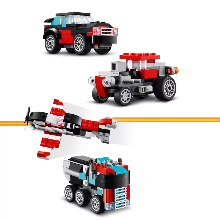 LEGO® Creator. Ciężarówka z platformą i helikopterem 31146 - tantis.pl