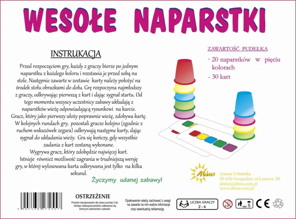 Wesołe Naparstki - tantis.pl