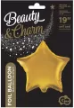 Balon foliowy B&C Gwiazda złota, matowa 44cm - tantis.pl