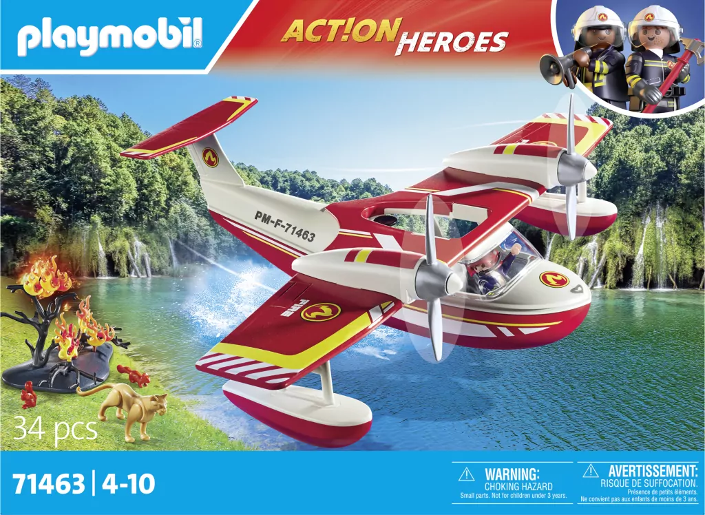 Playmobil 71463 Samolot straży pożarnej z funkcją gaszenia pożaru - tantis.pl