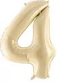 Balon foliowy cyfra 4 72cm beż - tantis.pl