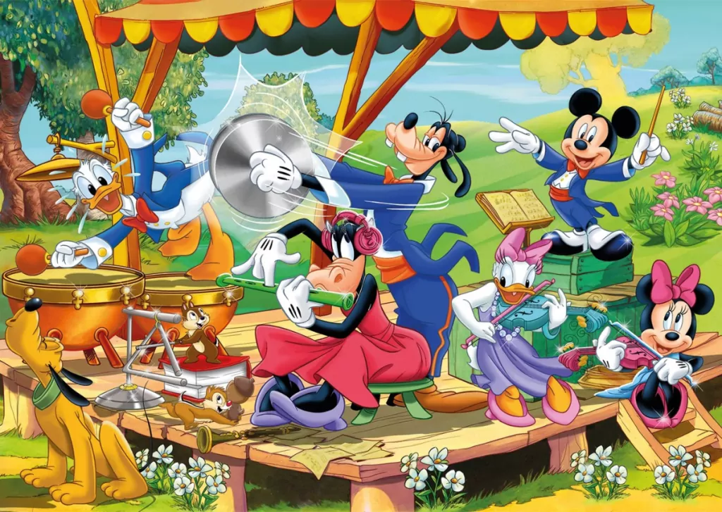 Clementoni. Puzzle 2x60. Super Kolor Mickey and friends - tantis.pl