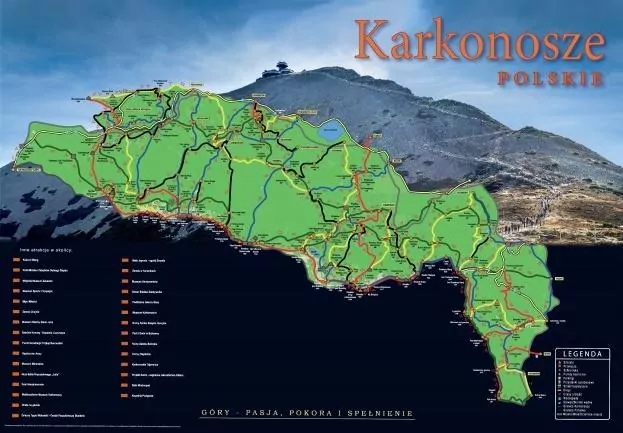 Karkonosze polskie: Mapa Zdrapka - tantis.pl