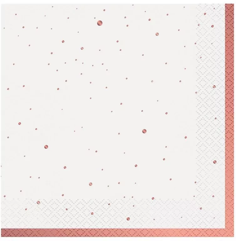 Serwetki Celebrate różowo-złote 33x33cm 20szt - tantis.pl
