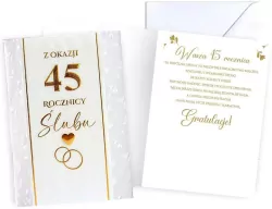 Karnet Rocznica ślubu 45