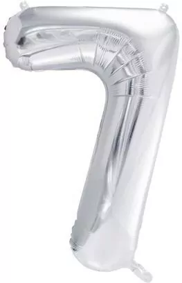 Balon foliowy 7 86cm srebrny - tantis.pl