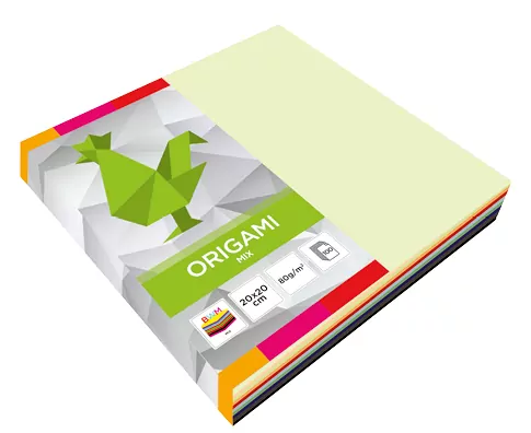 Origami 20x20 cm. Fluo + Pastele - tantis.pl