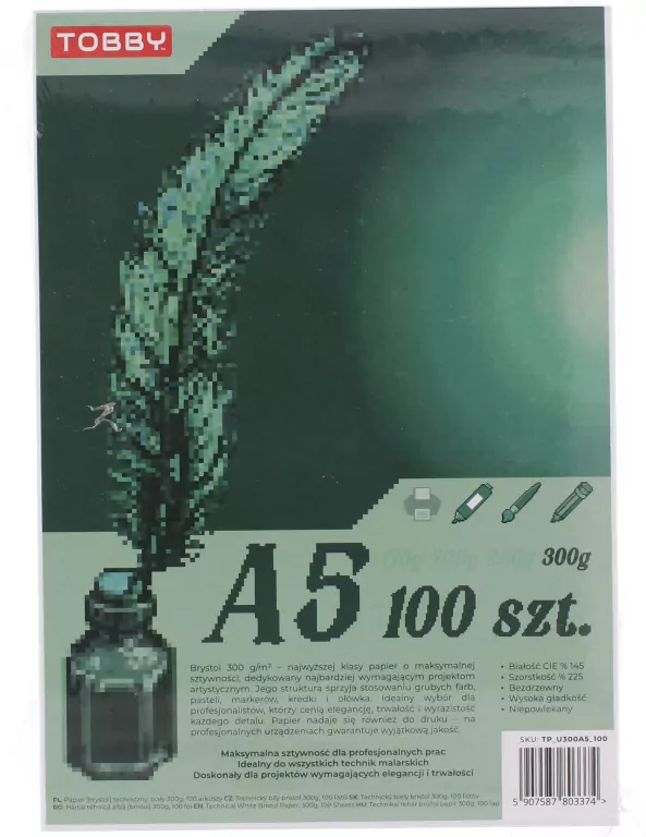 Brystol A5 300g 100 ark - tantis.pl