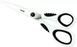 Nożyczki biurowe. 20,5cm czarno-białe.