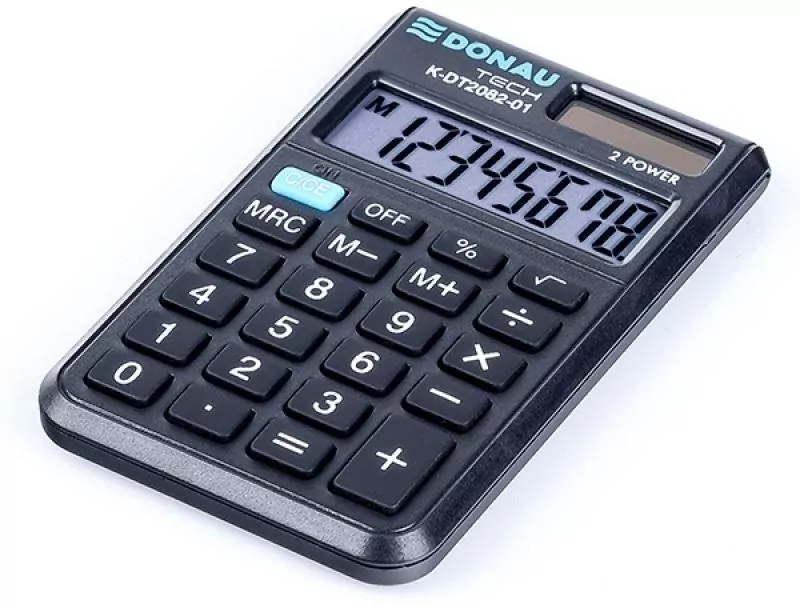 Kalkulator kieszonkowy 8-cyfrowy. Czarny - tantis.pl