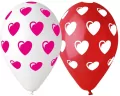 Balony Gemar serduszka czerwone/ białe 30cm - tantis.pl