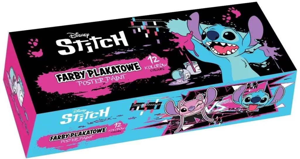 Farby plakatowe Stitch Black 20ml 12 kolorów - tantis.pl