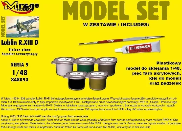 Samolot Towarzyszący "LUBLIN R.XIII" - tantis.pl