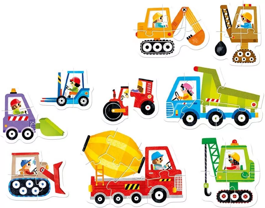 CzuCzu. Puzzle progresywne. Pojazdy na budowie 2+ - tantis.pl