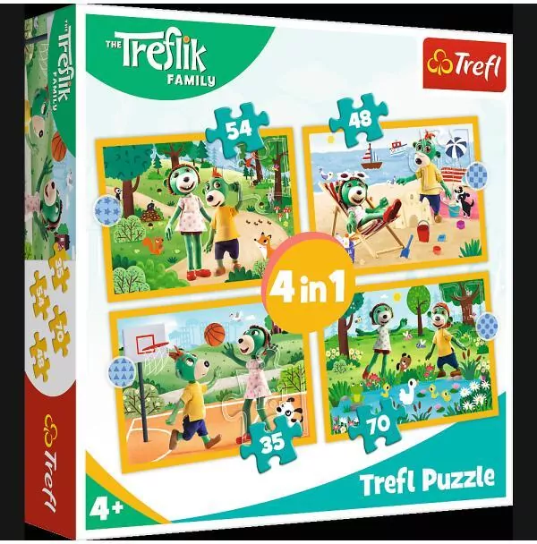 Puzzle 4w1 Trefliki na wakacjach TREFL - tantis.pl