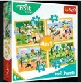 Puzzle 4w1 Trefliki na wakacjach TREFL - tantis.pl