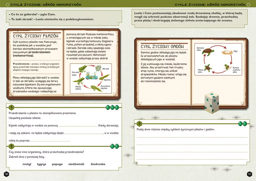 Minecraft. Nauki przyrodnicze. Megazadania - tantis.pl