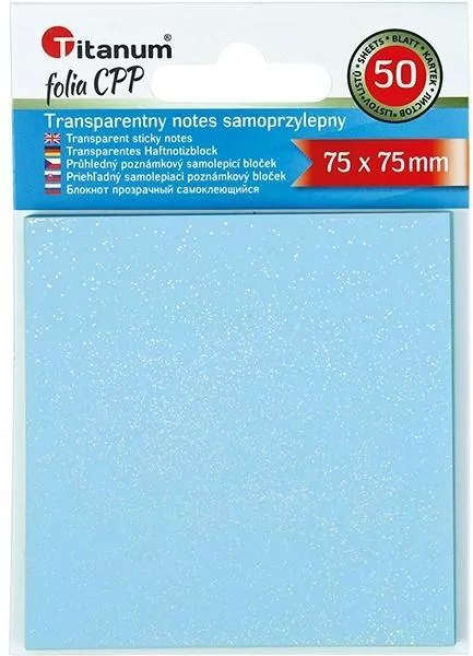 Notes samoprzylepny transparentny 75x75mm 50K - tantis.pl