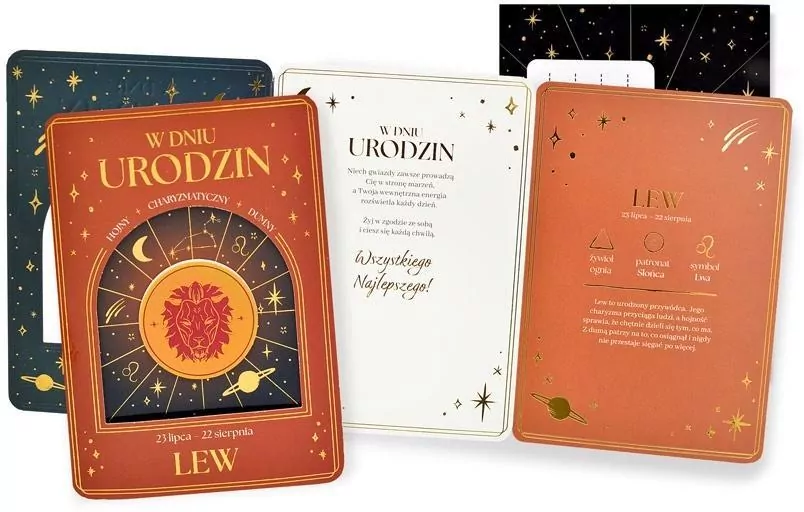 Karnet Urodziny (znaki zodiaku, Lew) - tantis.pl