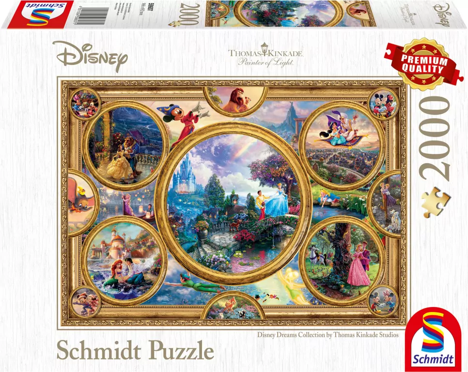 Puzzle 2000. Bohaterowie bajek Disneya - tantis.pl
