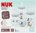 NUK. Perfect Match. Zestaw 4-częściow: 3 butelki, 1 smoczek. Mickie i Minnie - tantis.pl