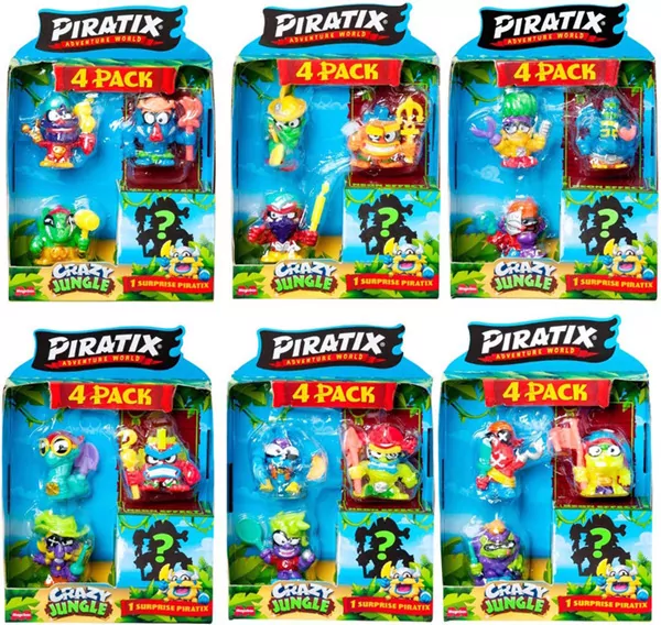 Piratix Crazy Jungle Mini Zestaw 4 Figurek 1szt.mix - tantis.pl